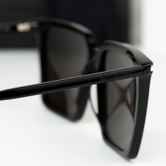 Saint Laurent Men Sunglasses Black Square SL474 001 BRAND NEW - Picture 5 of 13